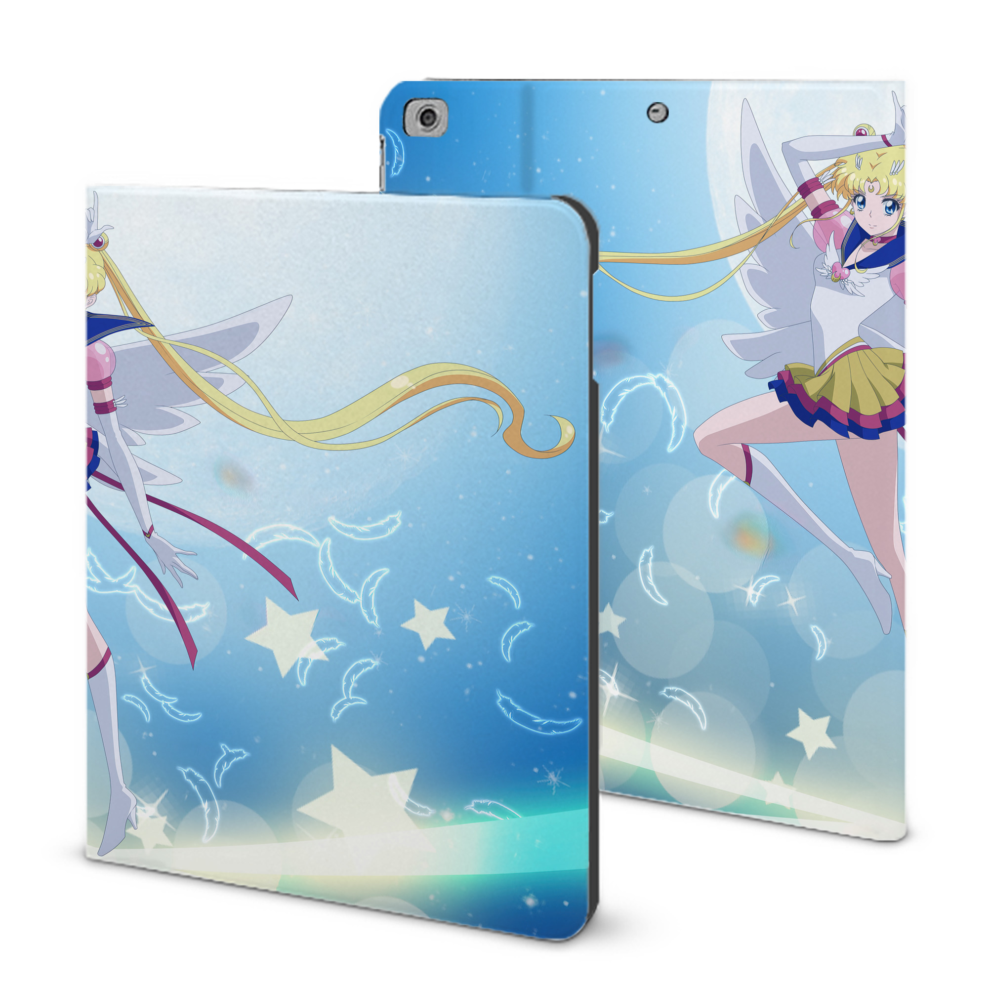 （画像用） 美少女戦士セーラームーン Sailor Moon IPad ケース ブック型 PUレザー TPU 耐衝撃 軽量 薄型 ペン収納なし 全面保護 IPad 各モデル対応
